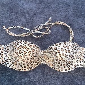 Strapless Cheetah Bikini top. Victoria’s Secret.